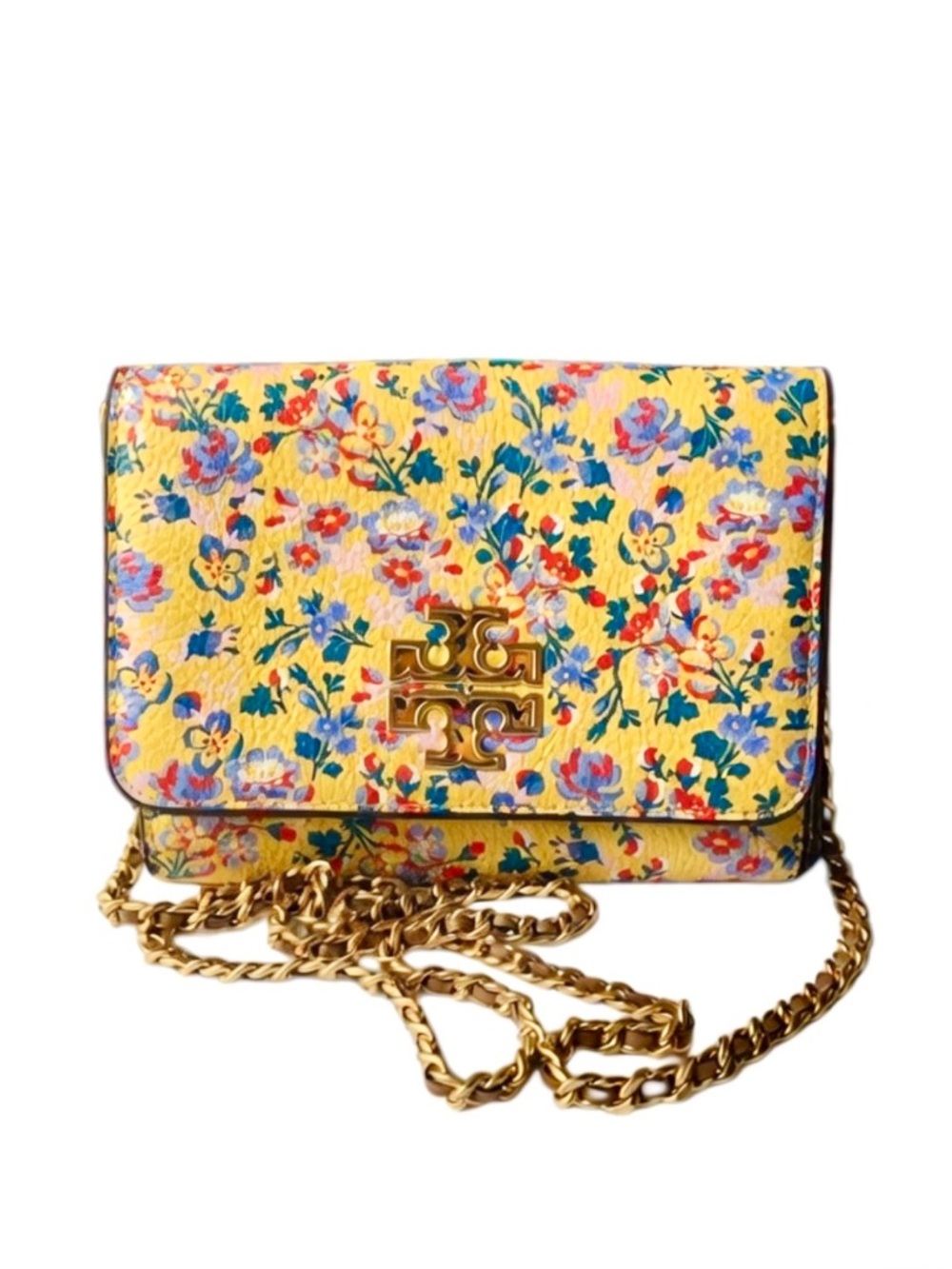 TORY BURCH Britten Crossbody Wallet Crossbody Printed, Liberty Floral - LIKE NEW - Picture 12 of 12